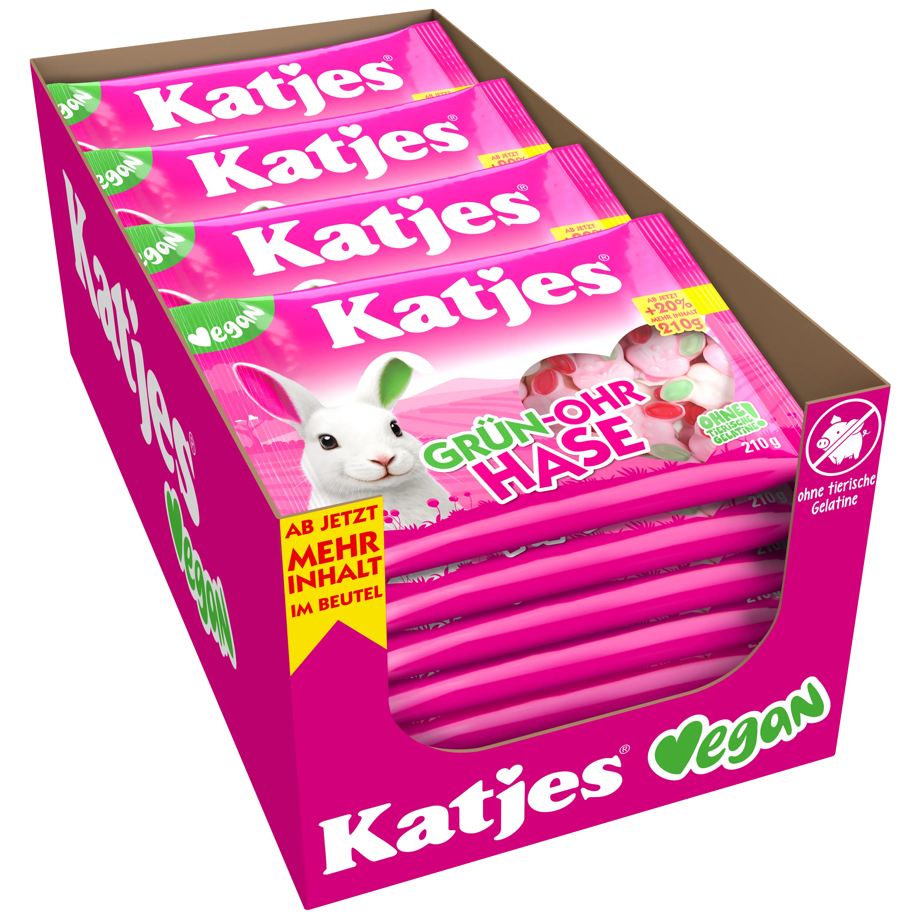 Grün-Ohr Hase 210g 14er Karton