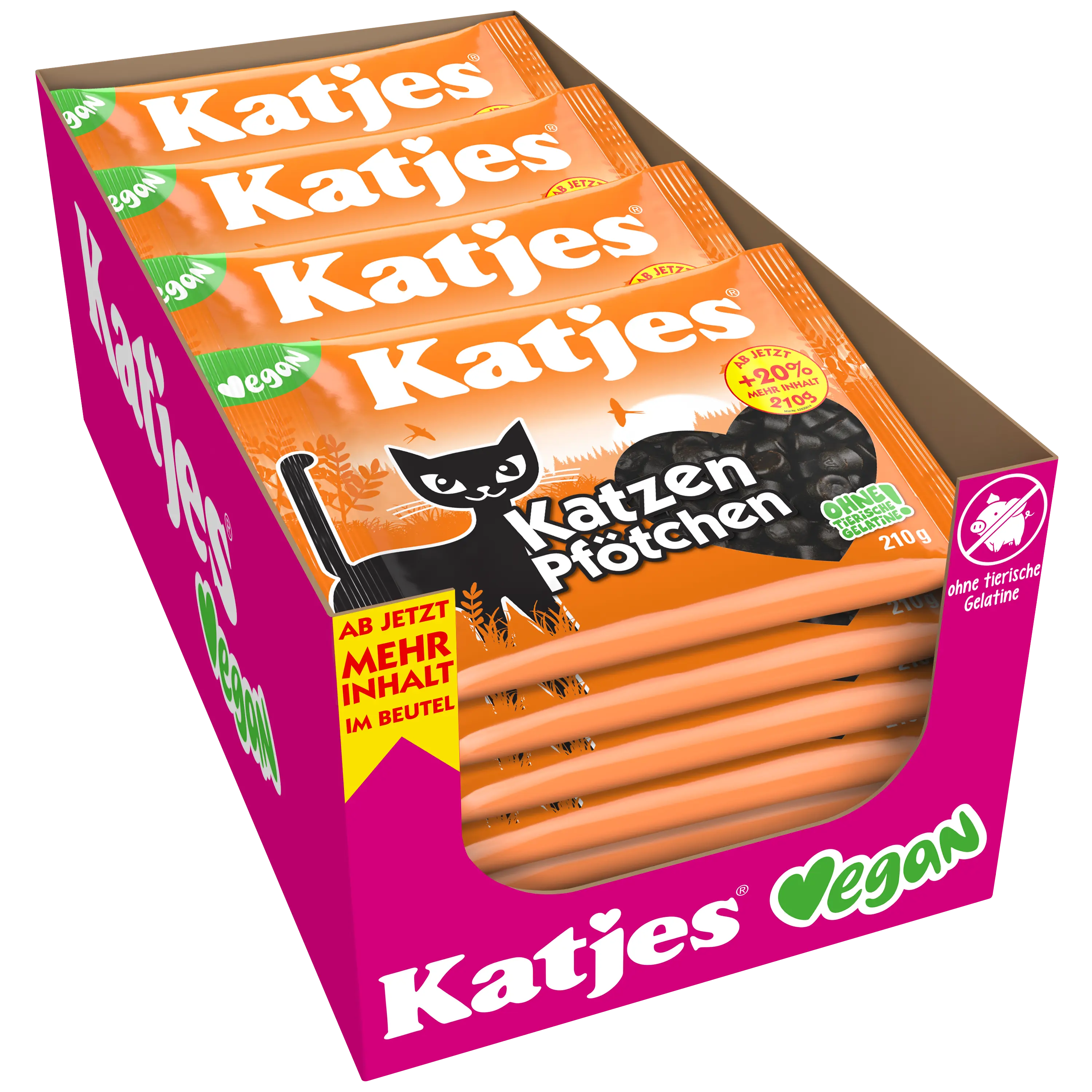 Katzen Pfötchen 210g 20er Karton