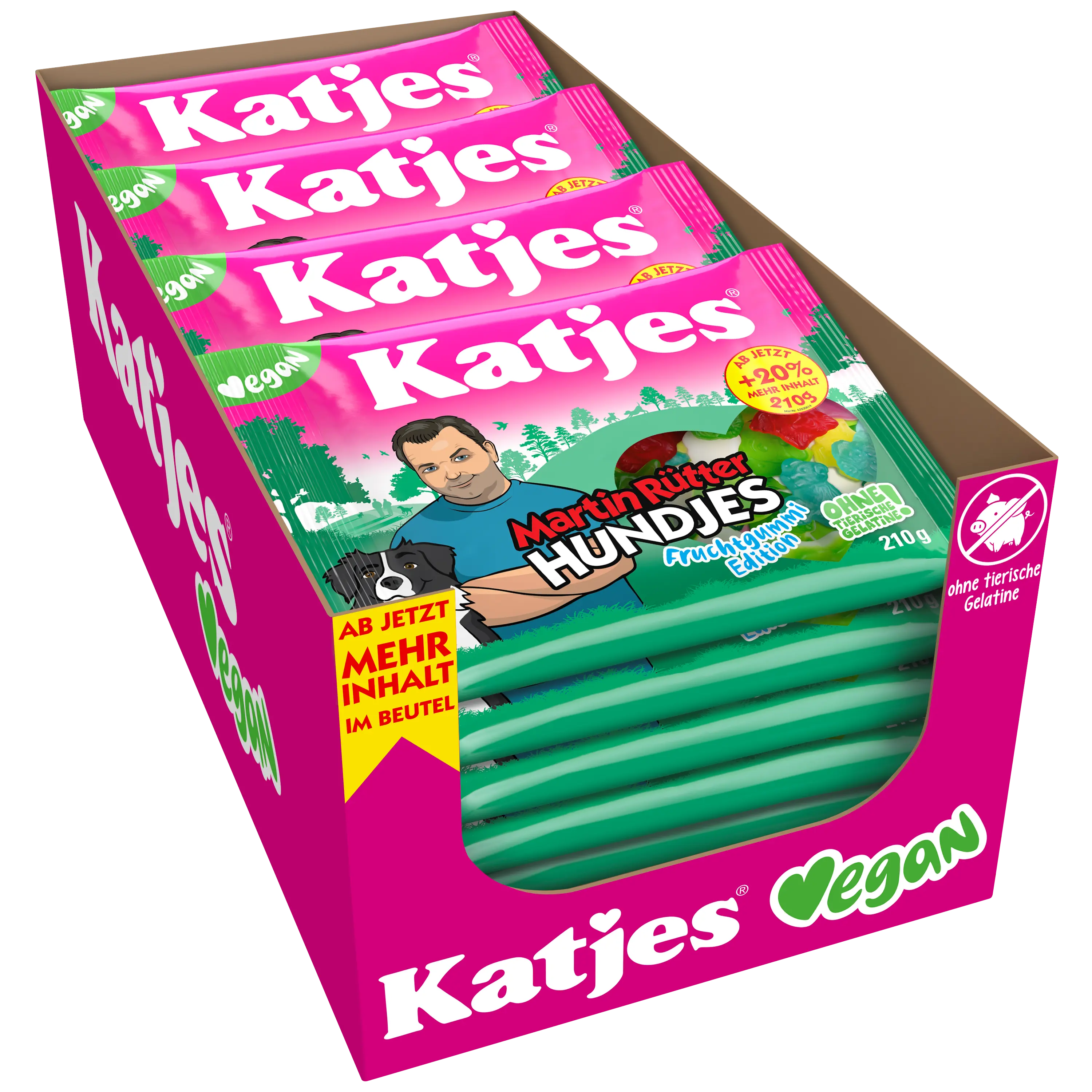 Martin Rütter Hundjes Fruchtgummi 210g 18er Karton