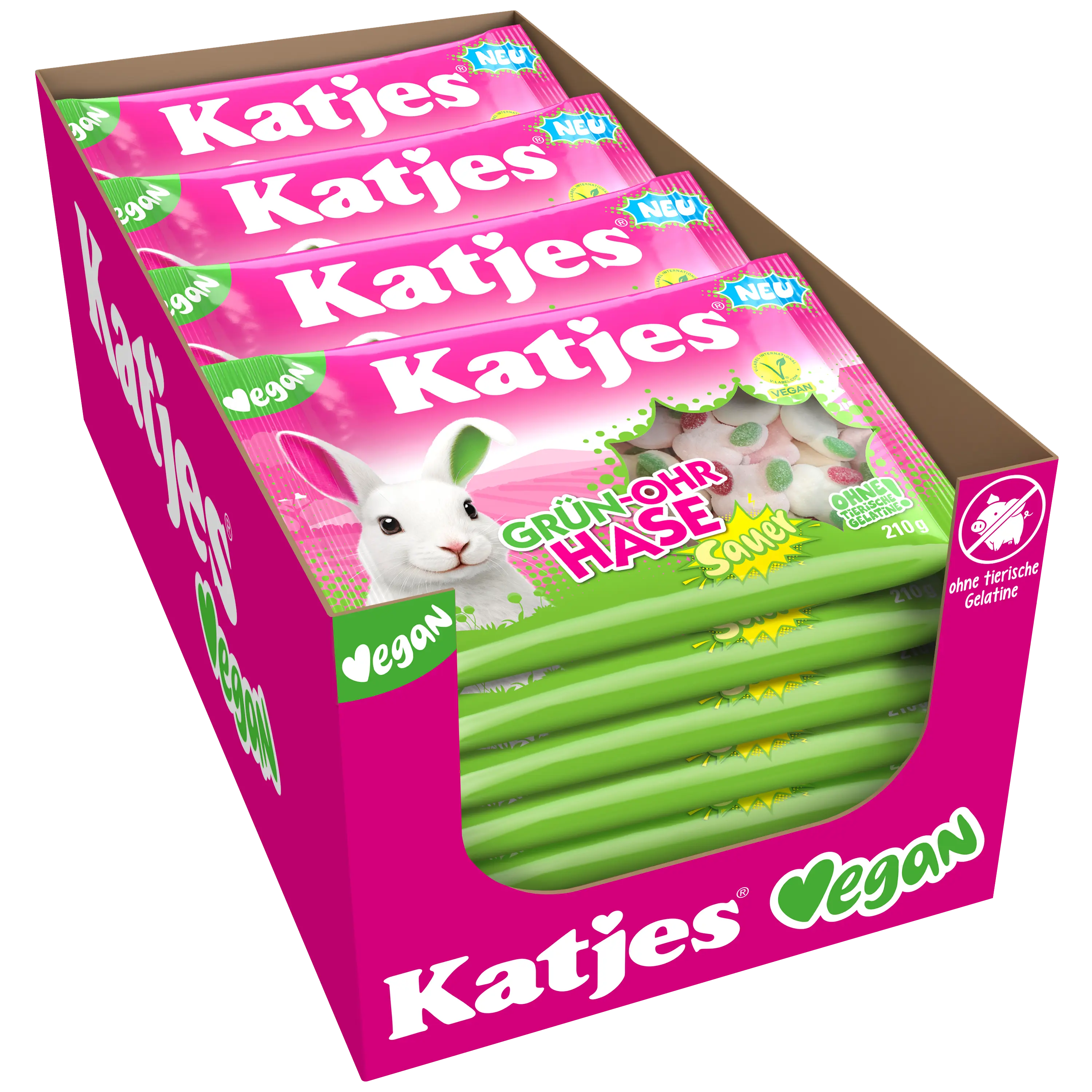 Grün Ohr Hase sauer 210g 14er Karton