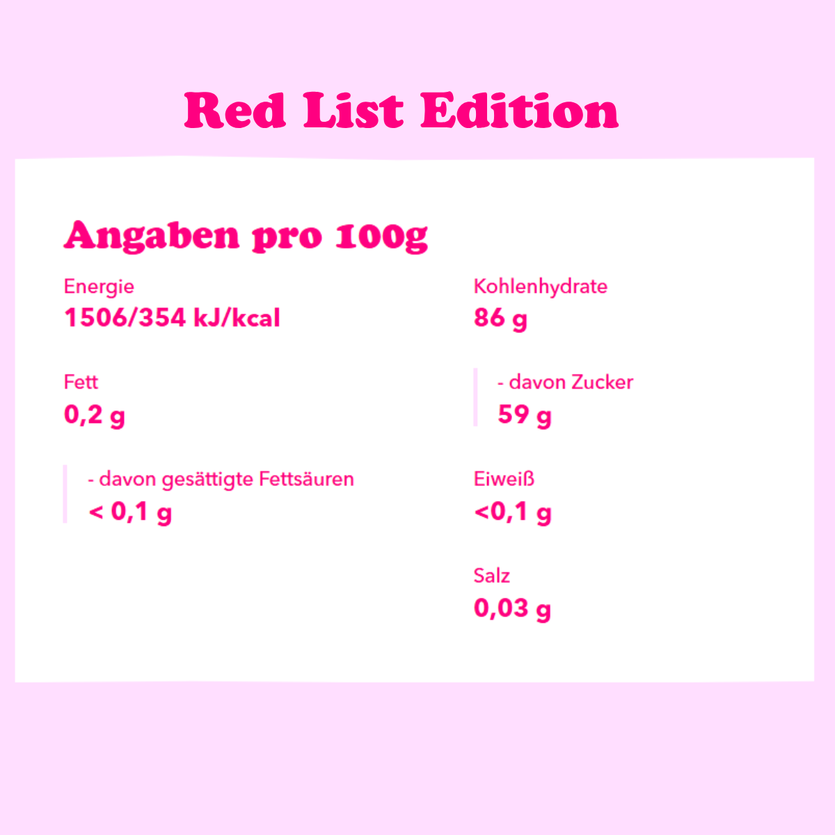 Red List Edition 210g 20er Karton